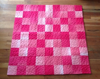 Edredón de bebé rosa ombre'-LISTO PARA ENVIAR