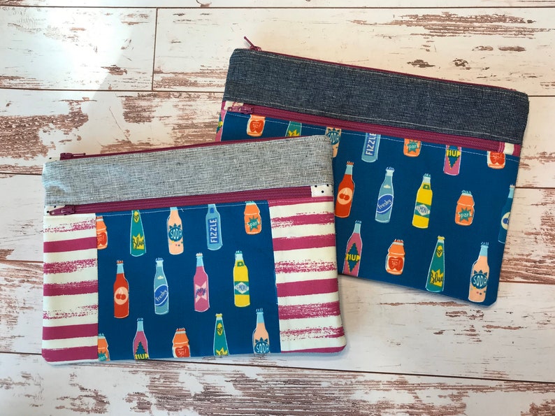 Double Zipper Pouch Novelty Soda POP