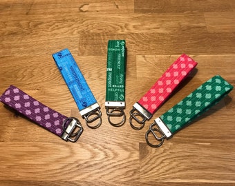 Quilted Girl Scout Leader Cookie mom Keychains