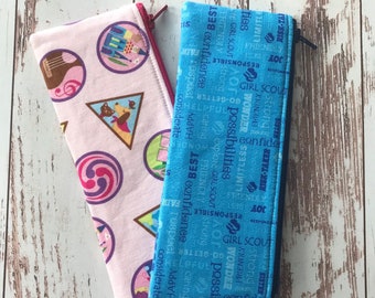 Girl Scout Slim Pencil Case Zipper Pouch