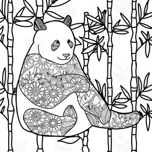 Panda Animal Mandala Malseite Sofort Download | Etsy Österreich