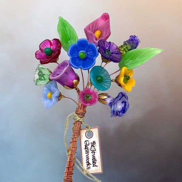 Spring Wildflowers Lampwork Bouquet