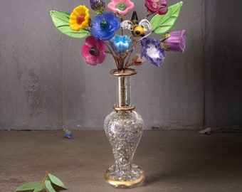 Spring Garden Glass Flower Designer Bouquet Lampwork Flowers