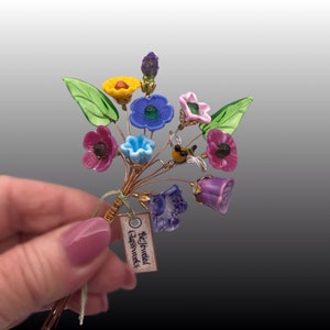 Spring Garden Glass Flower Designer Bouquet Lampwork Flowers image 3