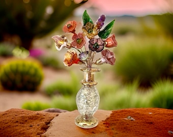 Adobe Rose Designer Bouquet Glass Flowers