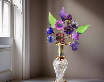 Glorious Purples Designer Bouquet Lampwork Flowers