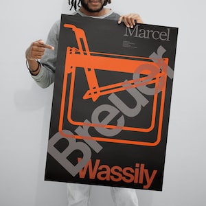 Marcel Breuer Wassily Chair Designer Poster 24x36