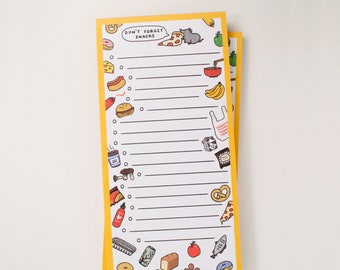 Pizza Rat NYC Grocery Notepad, NYC Notepad, Market List Notepad, NYC Foods, Checklist, New Yorker