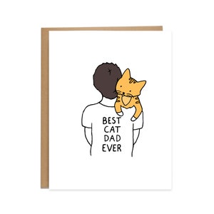 Cat Dad Card, Dad Birthday Card, Cat Card, Orange Tabby Card, Cat Dad, Father's Day, Father Birthday, Cat Daddy, card for dad