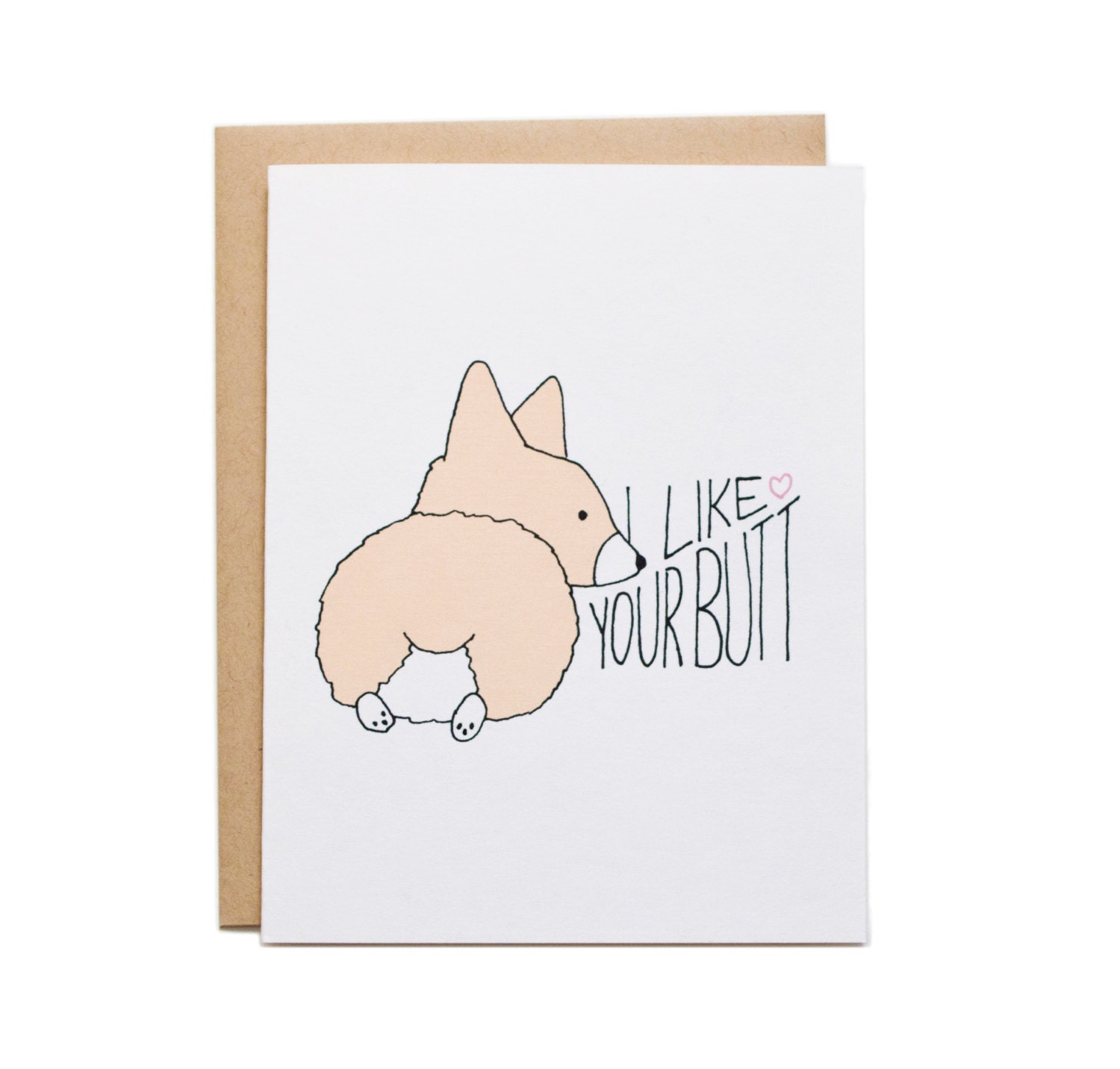 I Like Your Butt Card, Valentine Card, Corgi Card, Corgi Butt, Funny,…