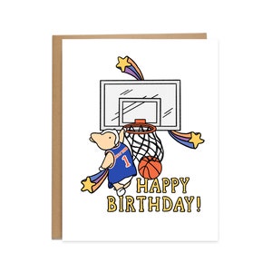 NY Knicks Birthday Card, Basketball Birthday Card, New York, NYC, Happy Birthday, Knicks Gift, Basketball Fan, New Yorker