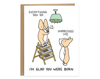 You Impress Me Birthday Card, Corgi Birthday Card, Dog Birthday Card, Sibling Birthday, Best Friend Birthday, Cute Birthday Card