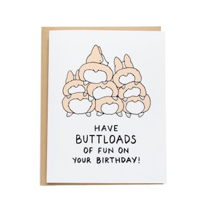 Des tonnes de cartes d'anniversaire amusantes, carte d'anniversaire corgi, carte corgi