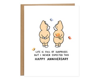 Surprises Anniversary Card, Corgi Card, Corgi Anniversary Card, Love Card, Dog Anniversary Card