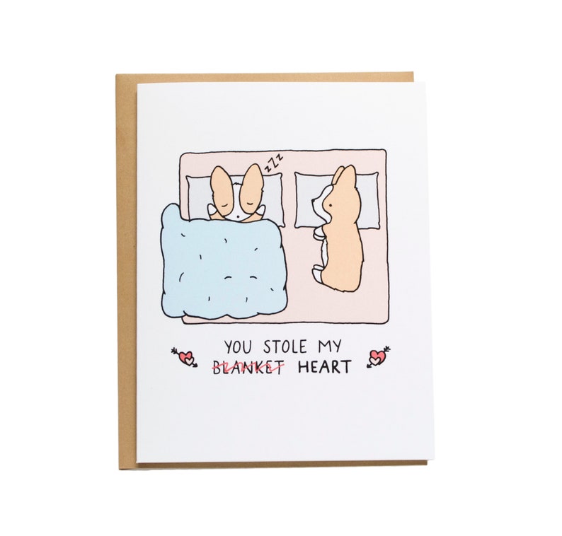 You Stole My blanket Heart Card Valentine Card Card Etsy