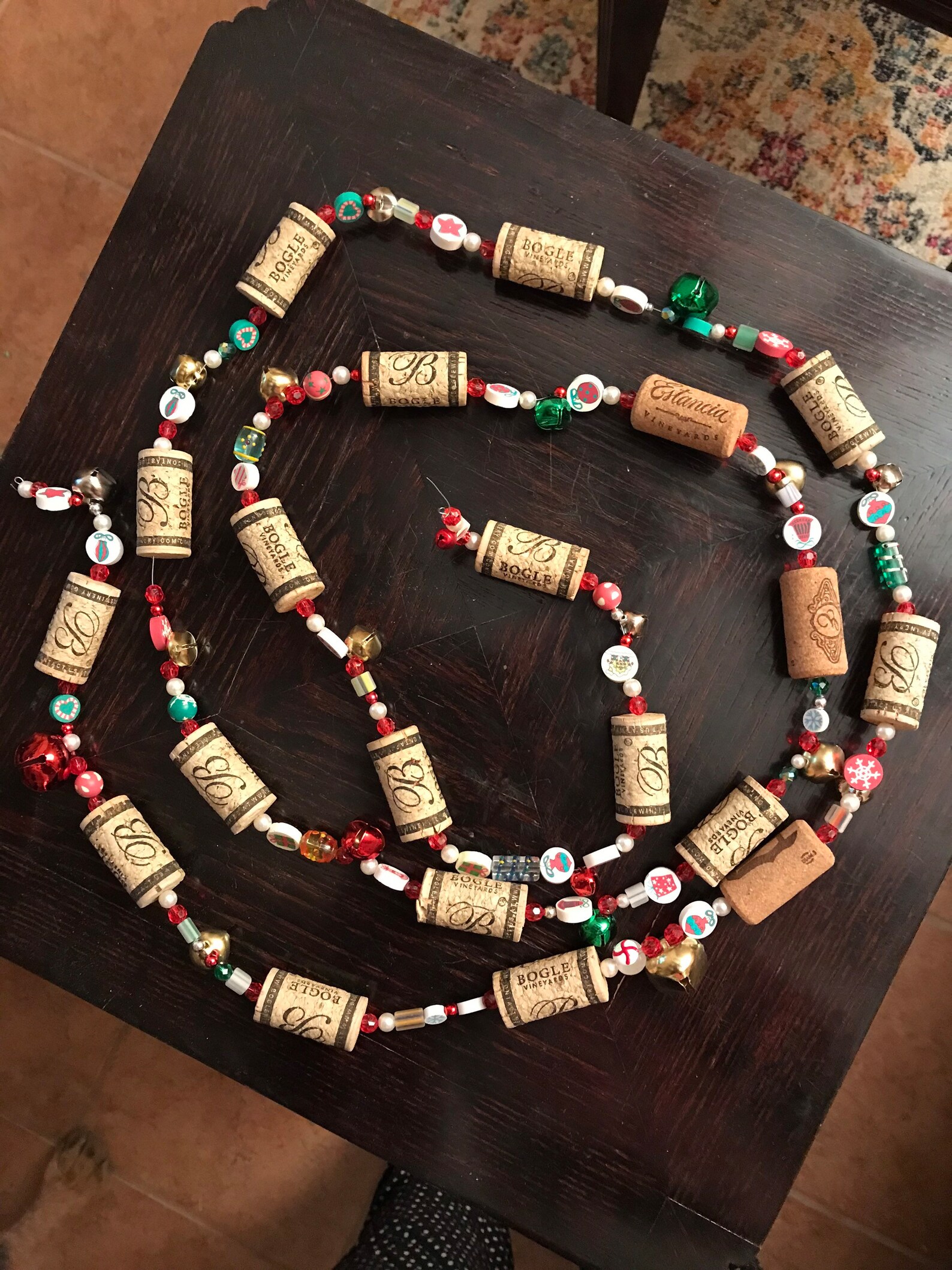 Jingle Bell Wine Cork Garland Etsy