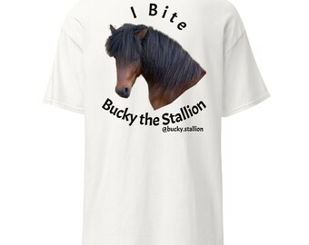 Bucky the Stallion T-shirt "I Bite"