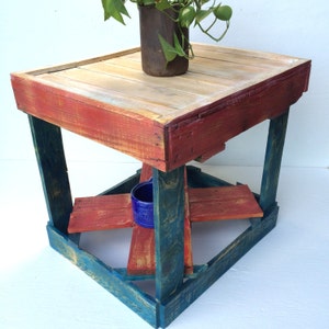 Rustic Patriotic Side Table Local Pickup or Delivery Only image 3