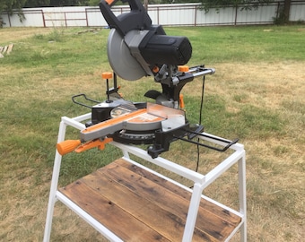 Miter saw stand schematics w/ free video tutorial (read description on saw sizes)