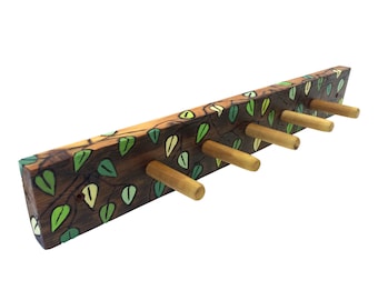 Green Leaves Hat Rack