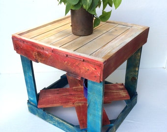 Rustic Patriotic Side Table Local Pickup or Delivery Only!