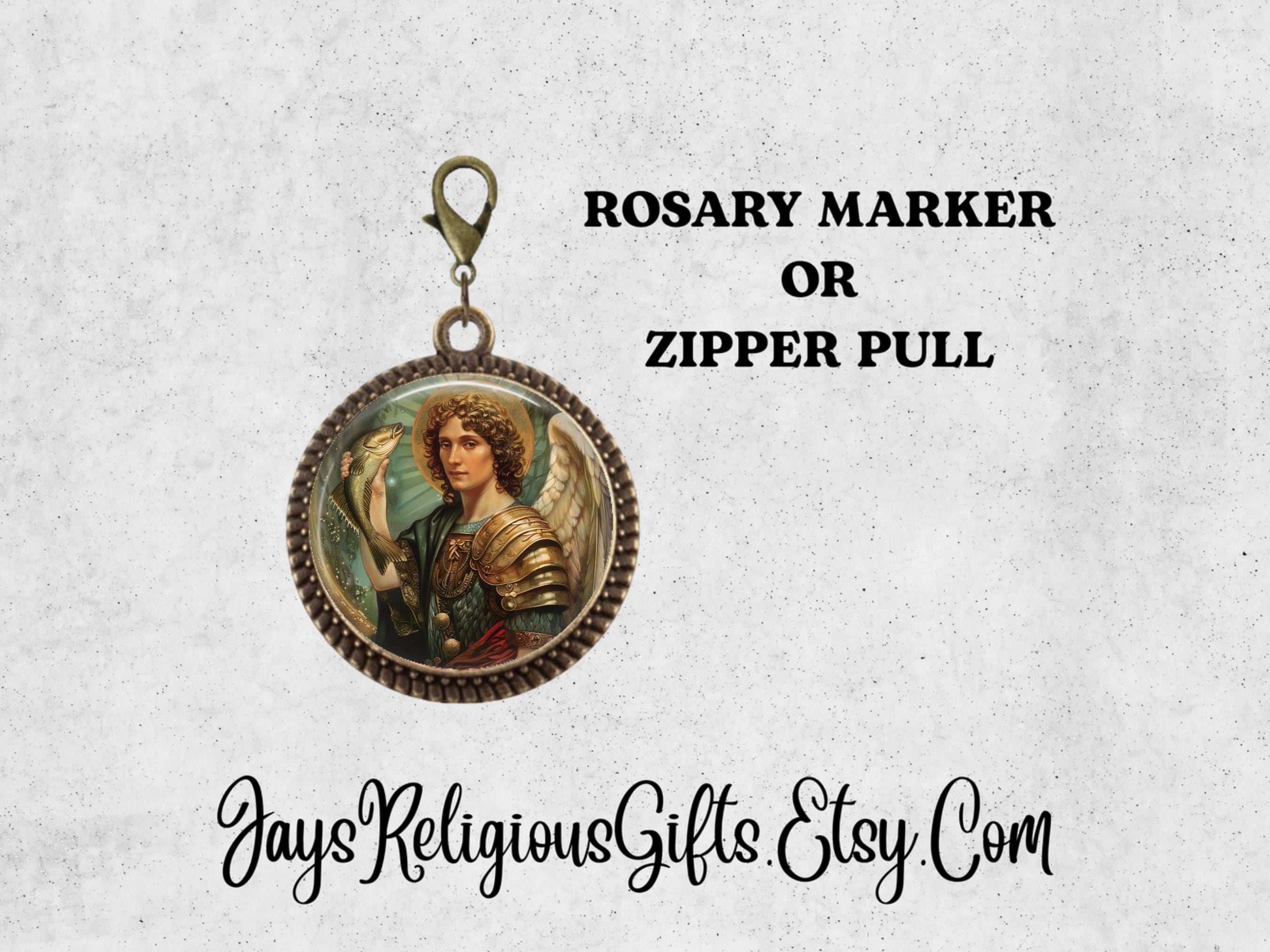Bronze or Silver - Saint Raphael the Archangel Rosary Marker