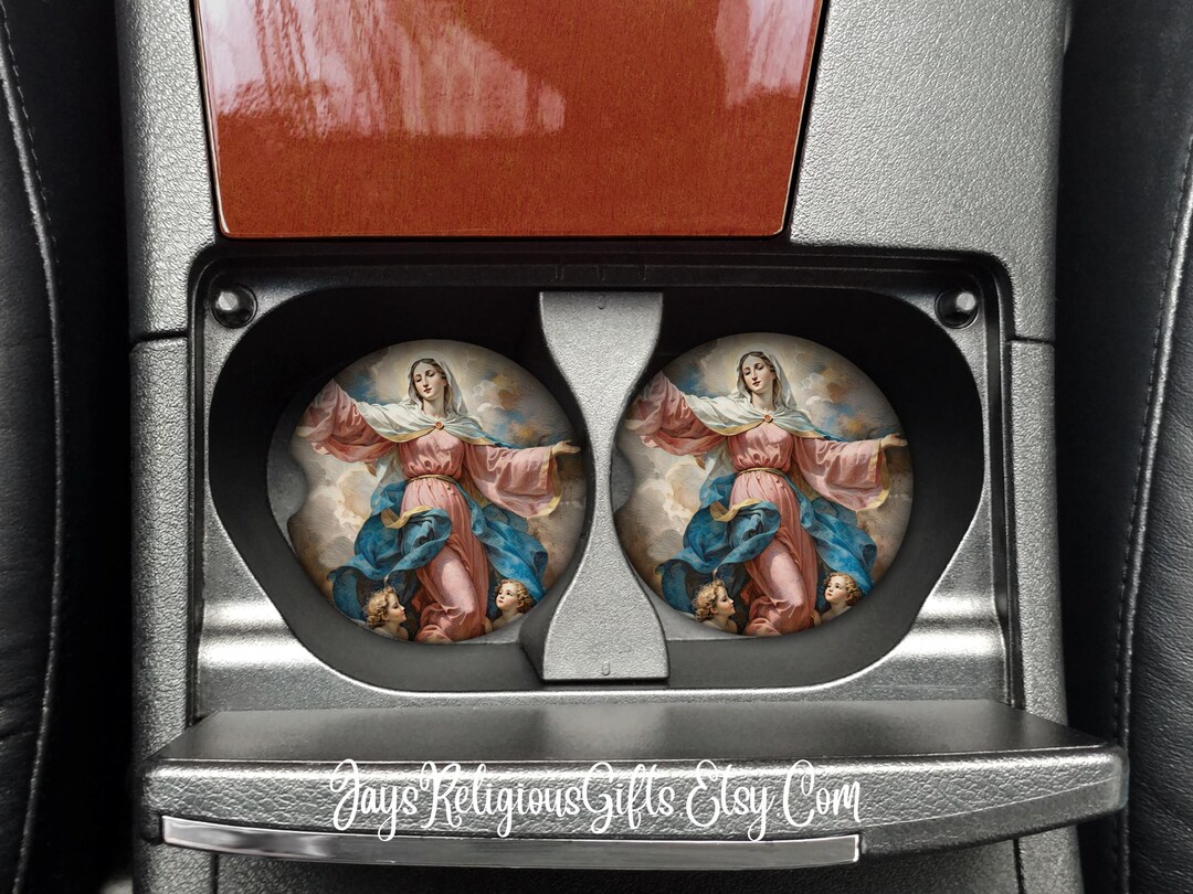 Set of 2 the Assumption of the Most Blessed Virgin Mary Car Coasters ...