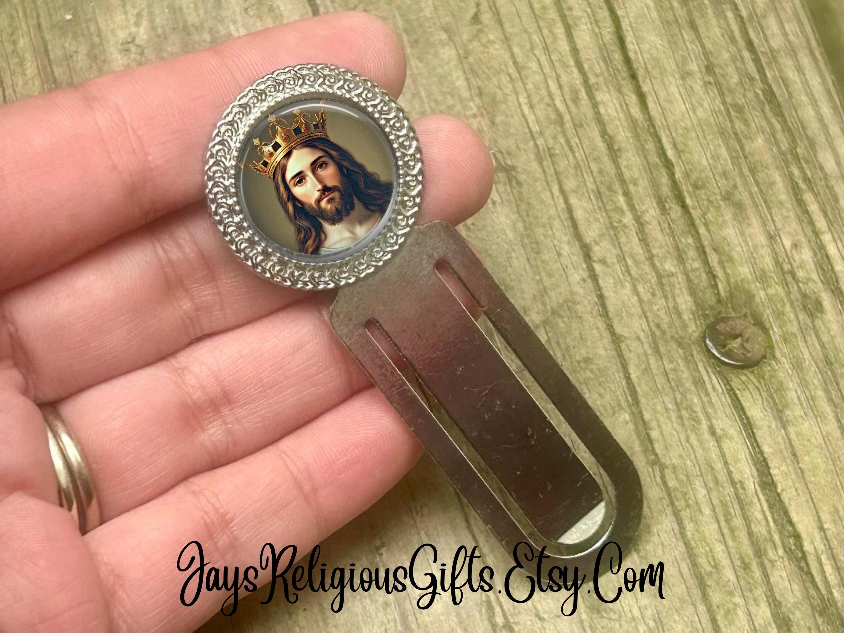 Sacred Heart of Jesus Silver Photo Bookmark - Catholic Patron Saint ...