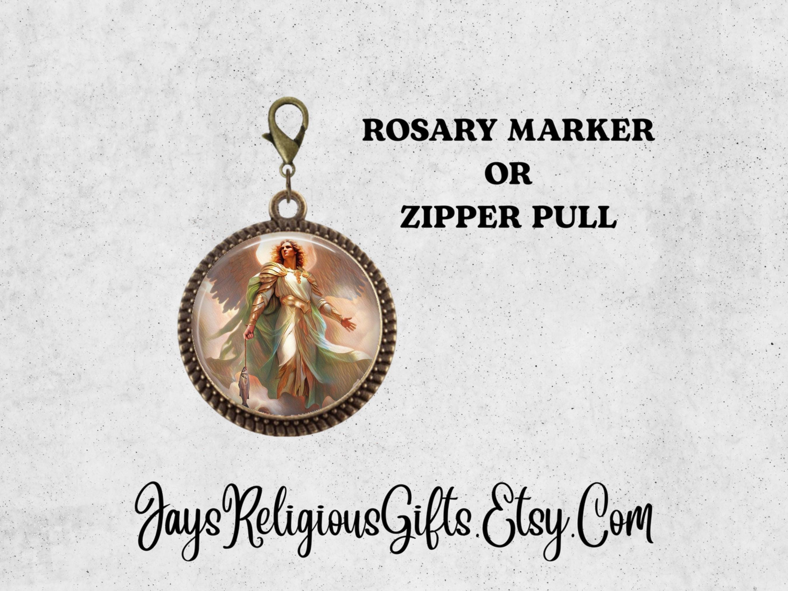 Bronze or Silver - Saint Raphael the Archangel Rosary Marker