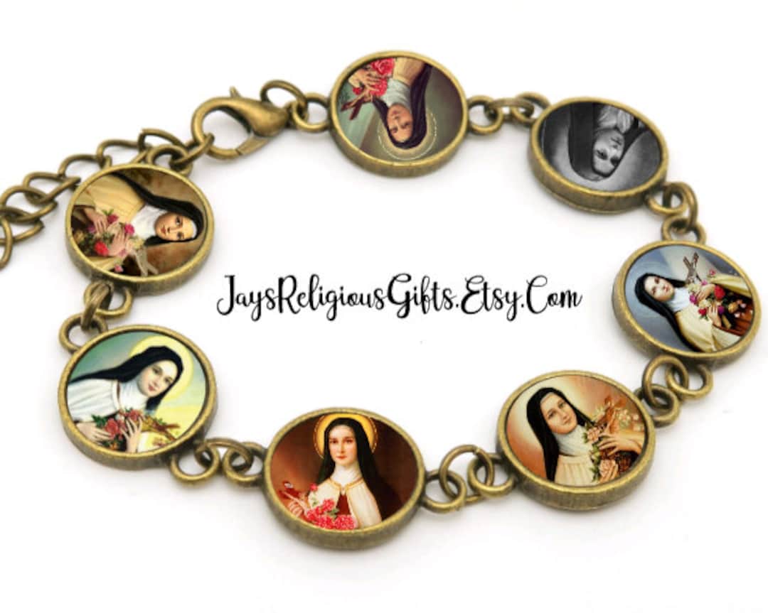 Saint Therese of Lisieux Bronze Photo Charm Bracelet Etsy