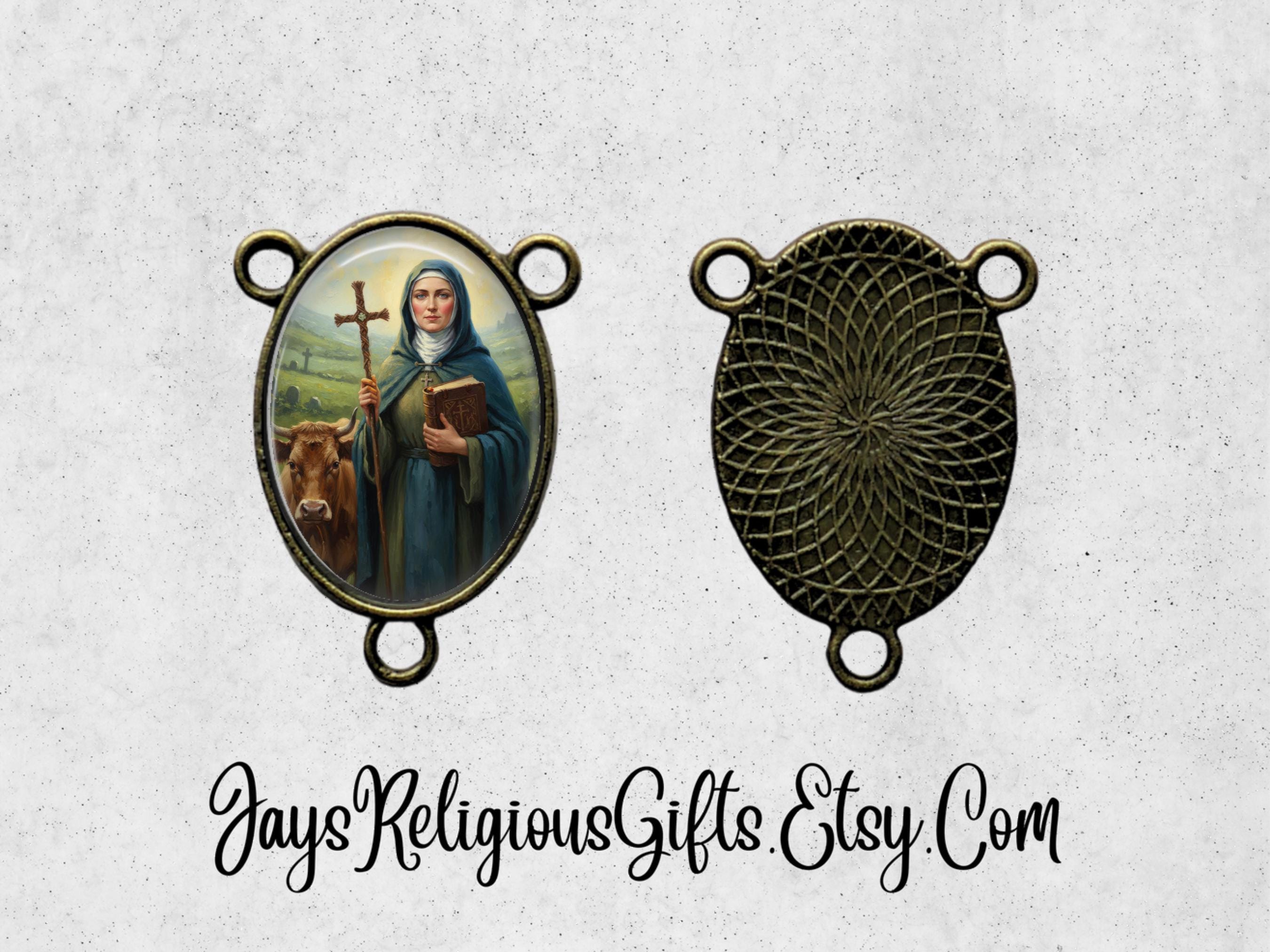 LARGE - Bronze or Silver - Saint Brigid of Ireland / Kildare