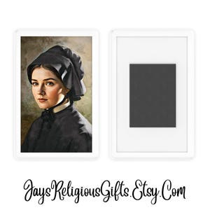 Saint Elizabeth Ann Seton Acrylic Magnet - Religious Picture Gift for her - Portrait Kitchen Fridge Magnet - Catholic Photo Gift for Women