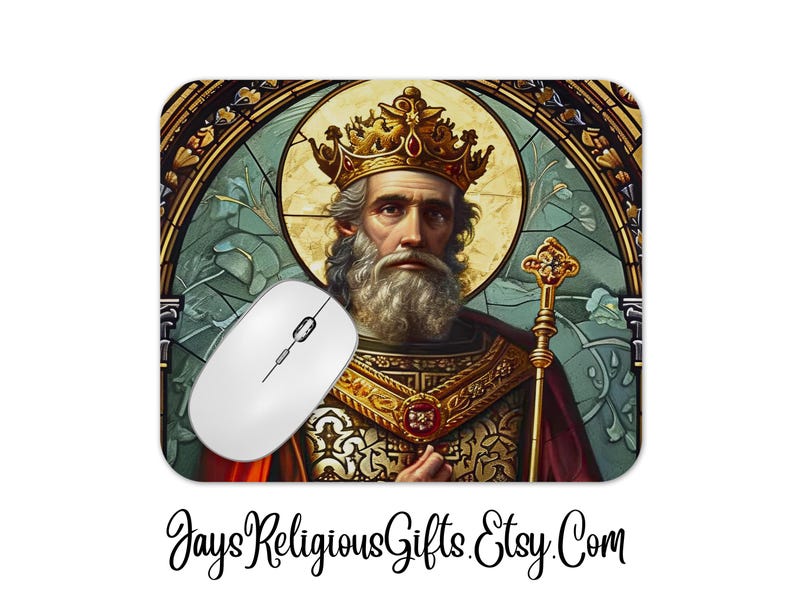 Saint Henry Large Mousepad - Catholic Patron Saint Mouse Pad for Him ...