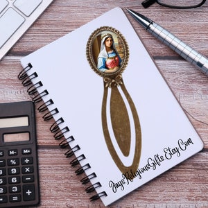 Saint Anastasia Bronze Photo Bookmark - Catholic Patron Saint Bible Study Gift for her - Religious Book Reader Gift for Women