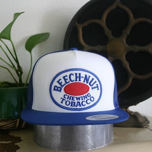 Vintage Beech-Nut Chewing Tobacco Patch Trucker Hat One of a Kind Yupoong Classic 6006 Snapback Trucker Cap