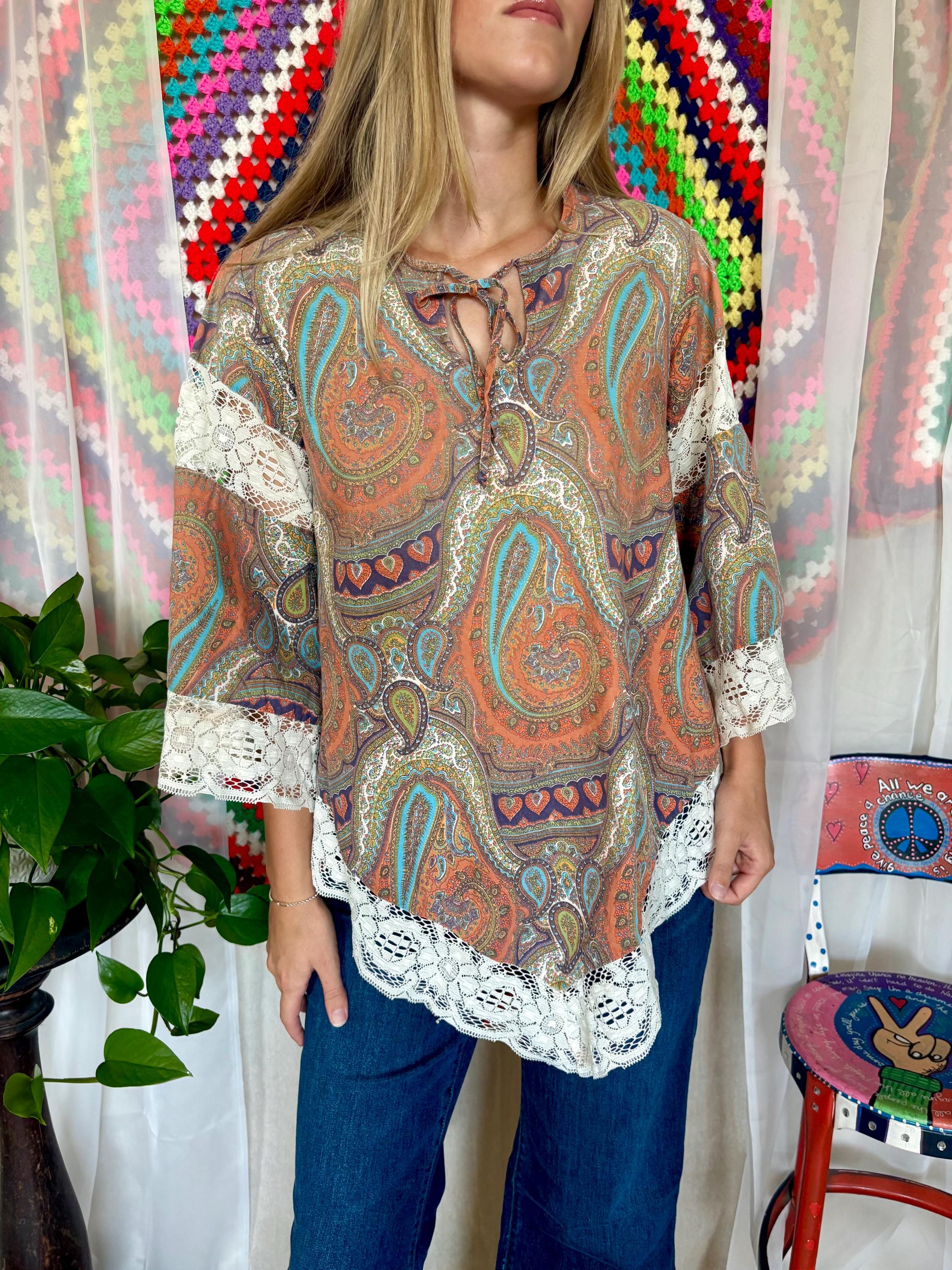 70s Tunic Tops - Etsy