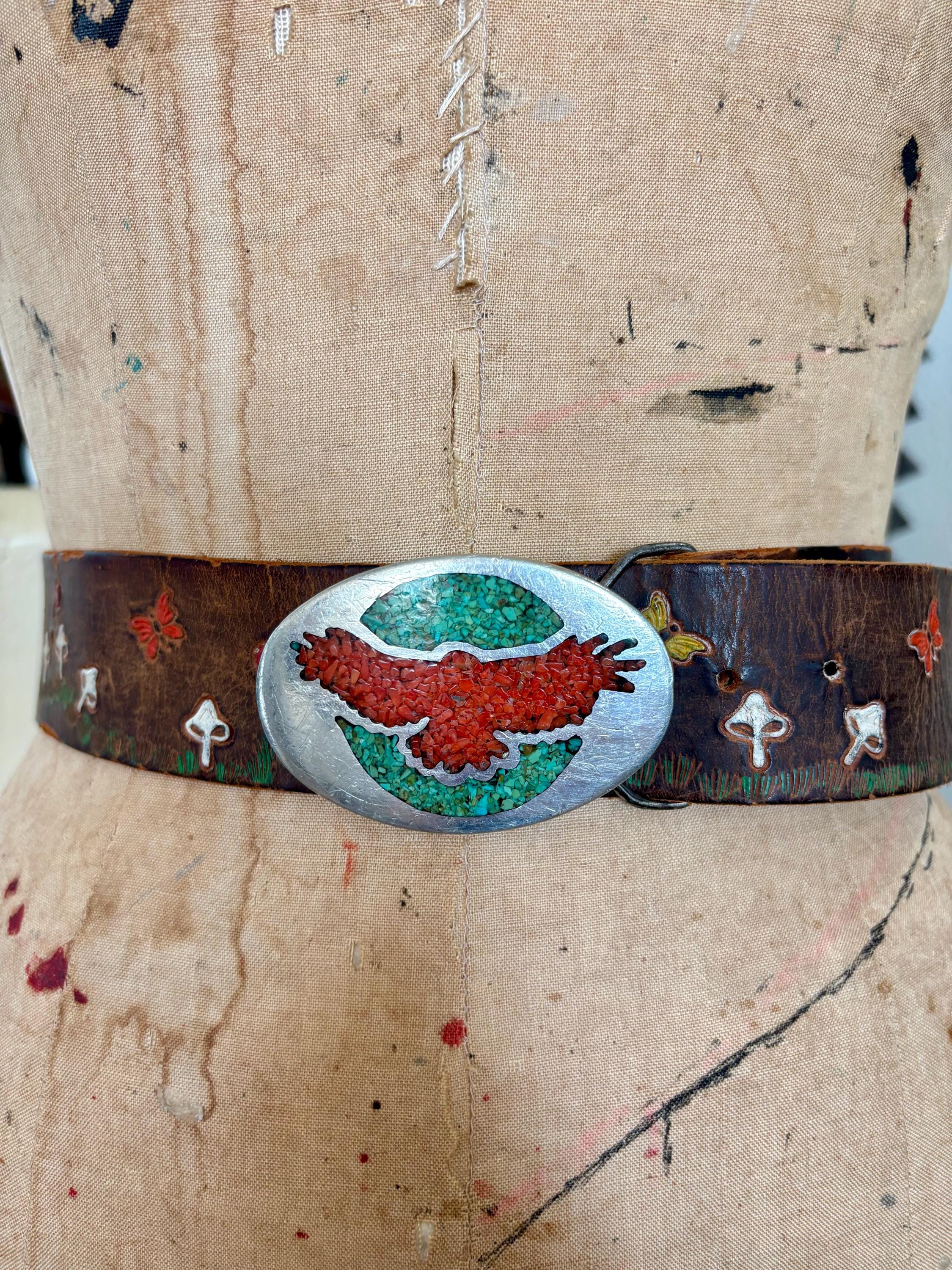1970s Turquoise Belt Buckle - Etsy display picture 3