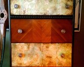 SOLD Custom Piece - Masculine Magellan Inspired Chest of Drawers, dresser, maps, industrial