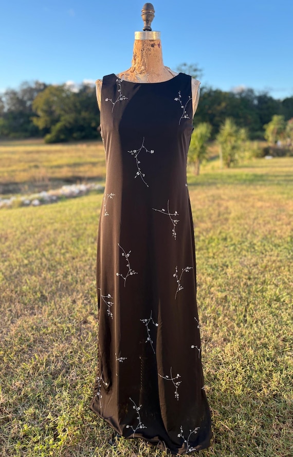 whimsigoth formal dress Vintage 90s Cut Out Bow Waterfall Back Formal Whimsigoth Prom Evening Gown  Dress S