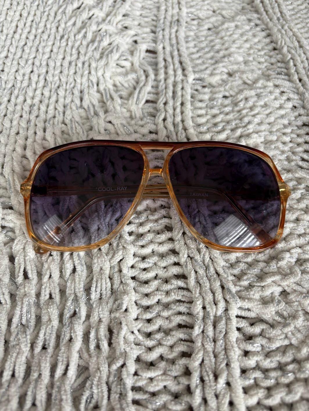 Amber 70s Sunglasses - Etsy display picture 3