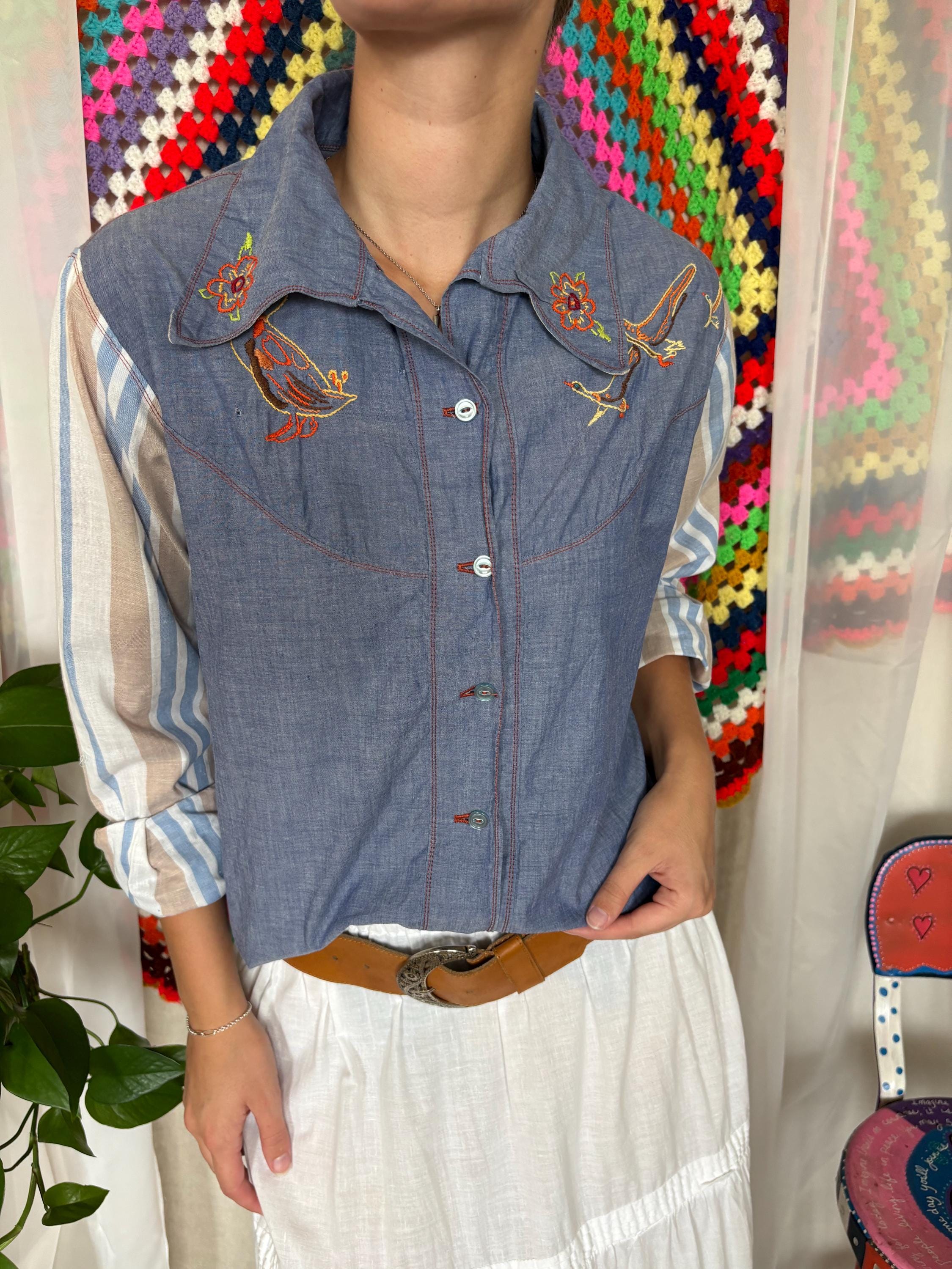 Vintage Patchwork Button Down - Etsy