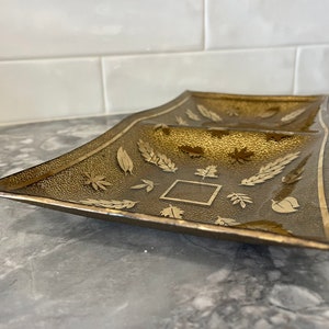 Mid Century Modern Georges Briard Style Glass Serving Tray image 9