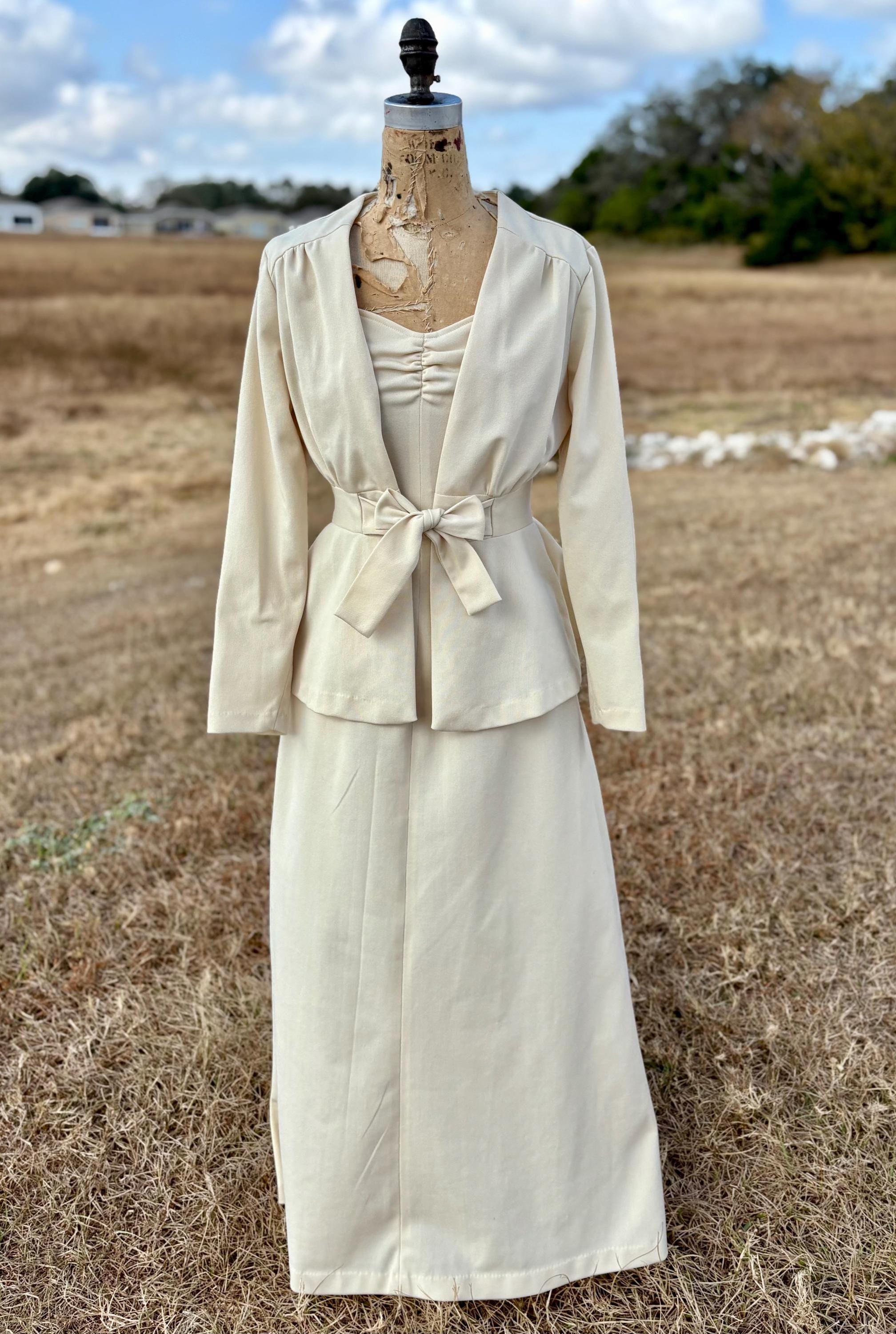 Ivory Coat Dress Set - Etsy Ivory Coat Dress Set - Etsy
