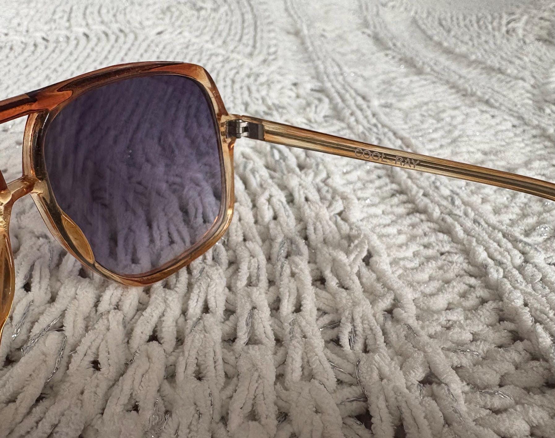 Vintage 1970s Cool-ray Sunglasses: Amber Aviator Frames  display picture 1