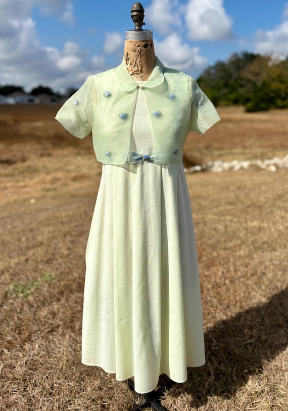 bonnie jean green dress Vintage Girls Set – Pastel Bolero, Size 16 LC_CARRYOVER2027