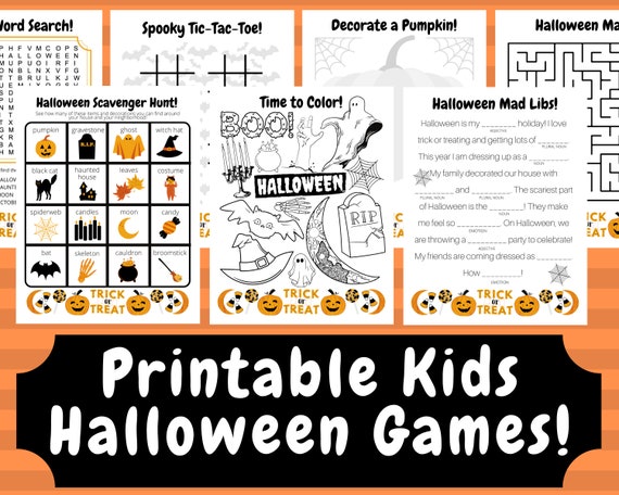 Printable Halloween Games Halloween Kids Games Halloween