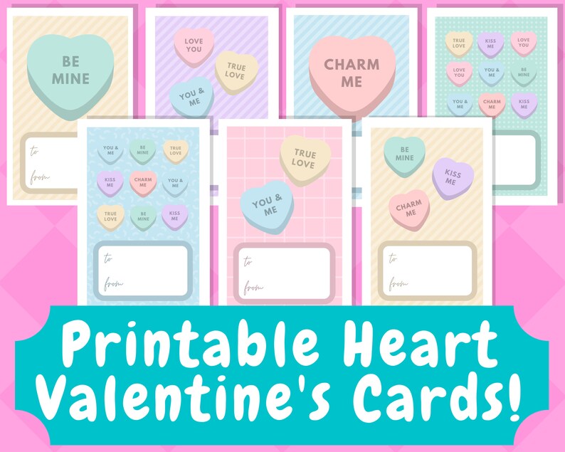 Printable Valentine's Cards, Kids Valentine's, Classroom Valentine ...