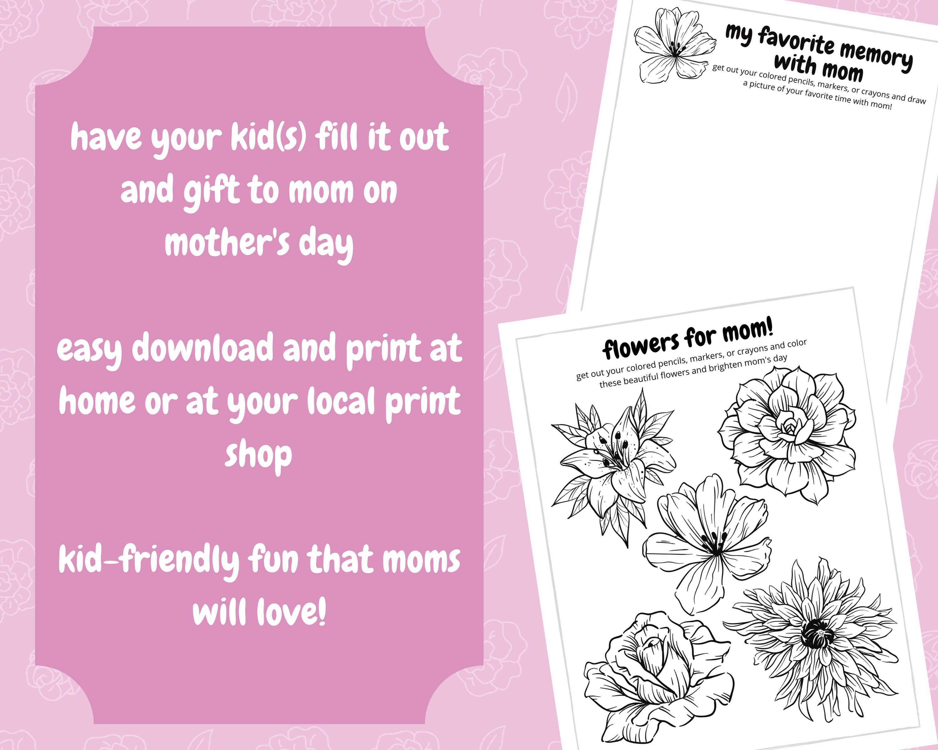 Mother s Day Printable Activities Mother s Day Gift Mother s Day Card Mother s Day Printable Activities Mother s Day Gift Mother s Day Card