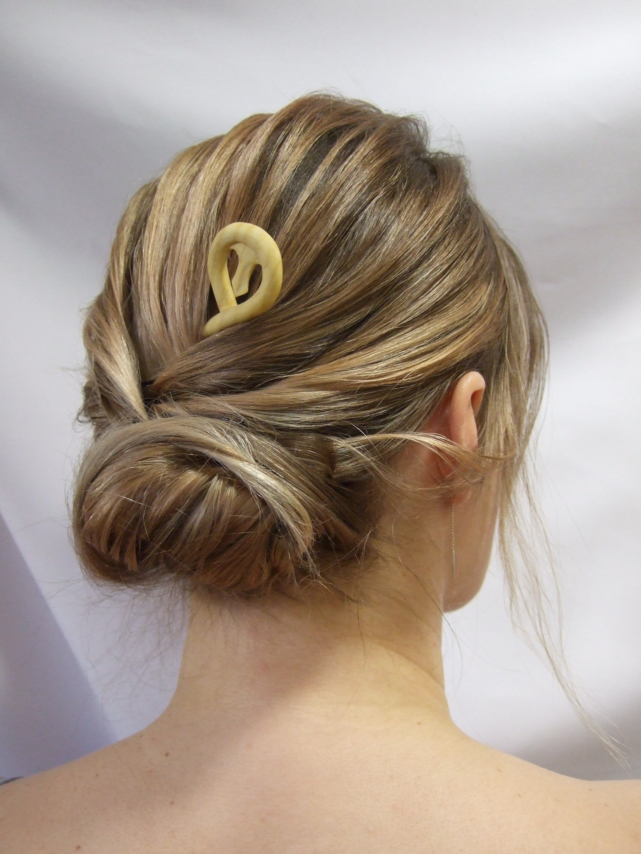 Wooden Hair Pin Ash Wood Eco Friendly Two Prong Hair Fork Etsy