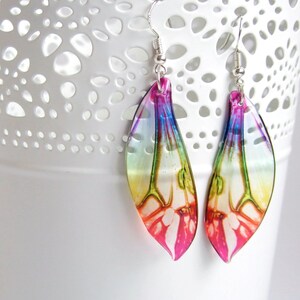 Pendientes De Mariposa De Resina Multicolor De Hadas De Pendientes De Mariposa De Resina Multicolor De Hadas De